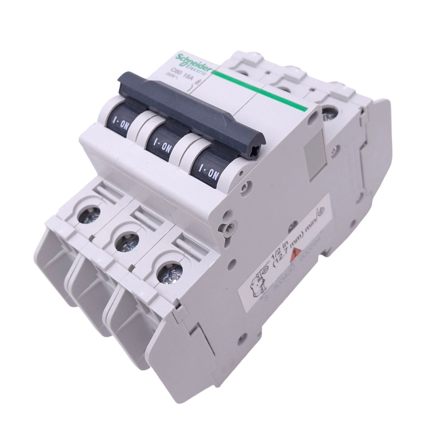 New Schneider Electric 60179 Multi9 Circuit Breaker, 3-Pole 15A, 240VAC, DIN Rail
