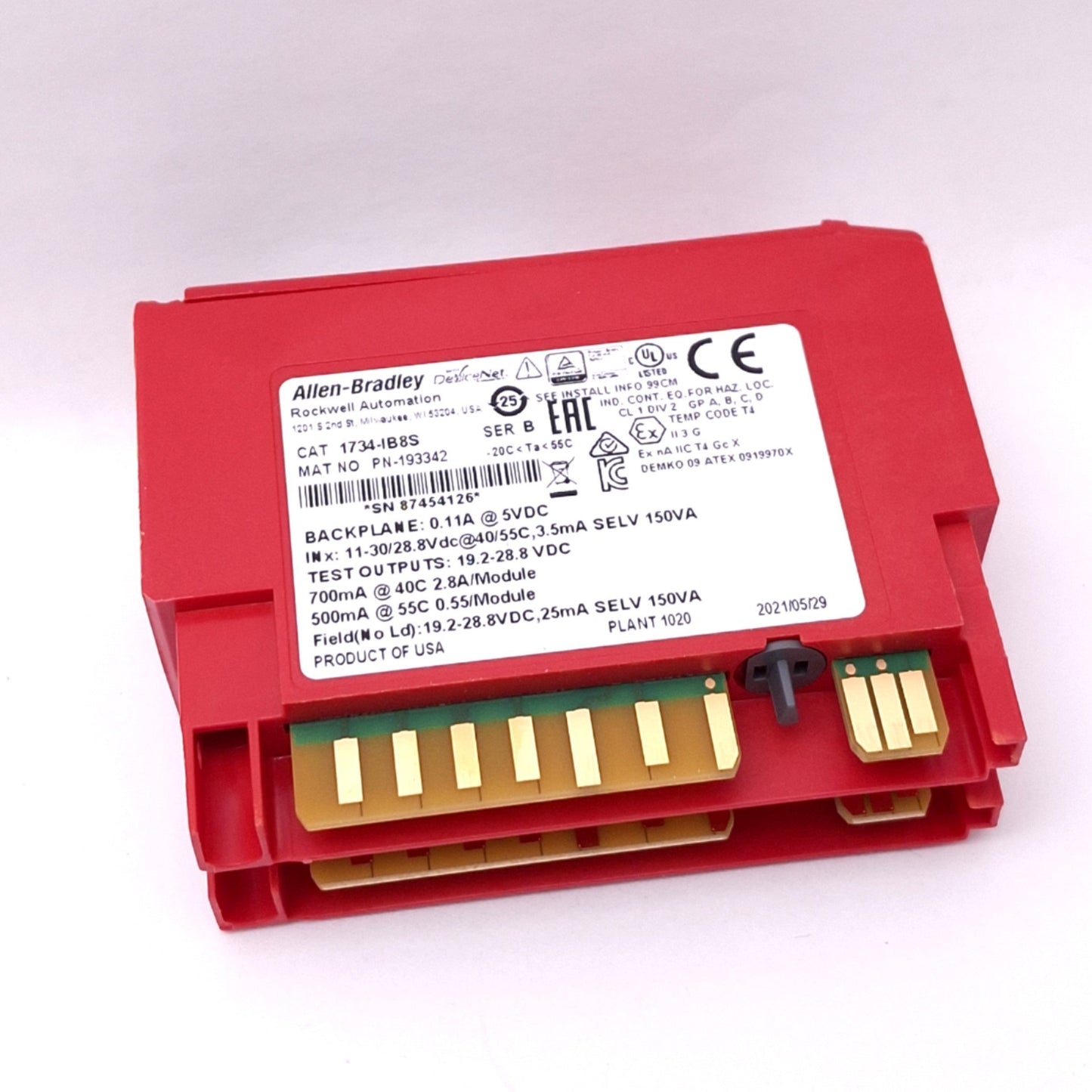 New Allen Bradley 1734-IB8S POINT I/O Guard Input Module, 8-Point, Sinking, 24VDC