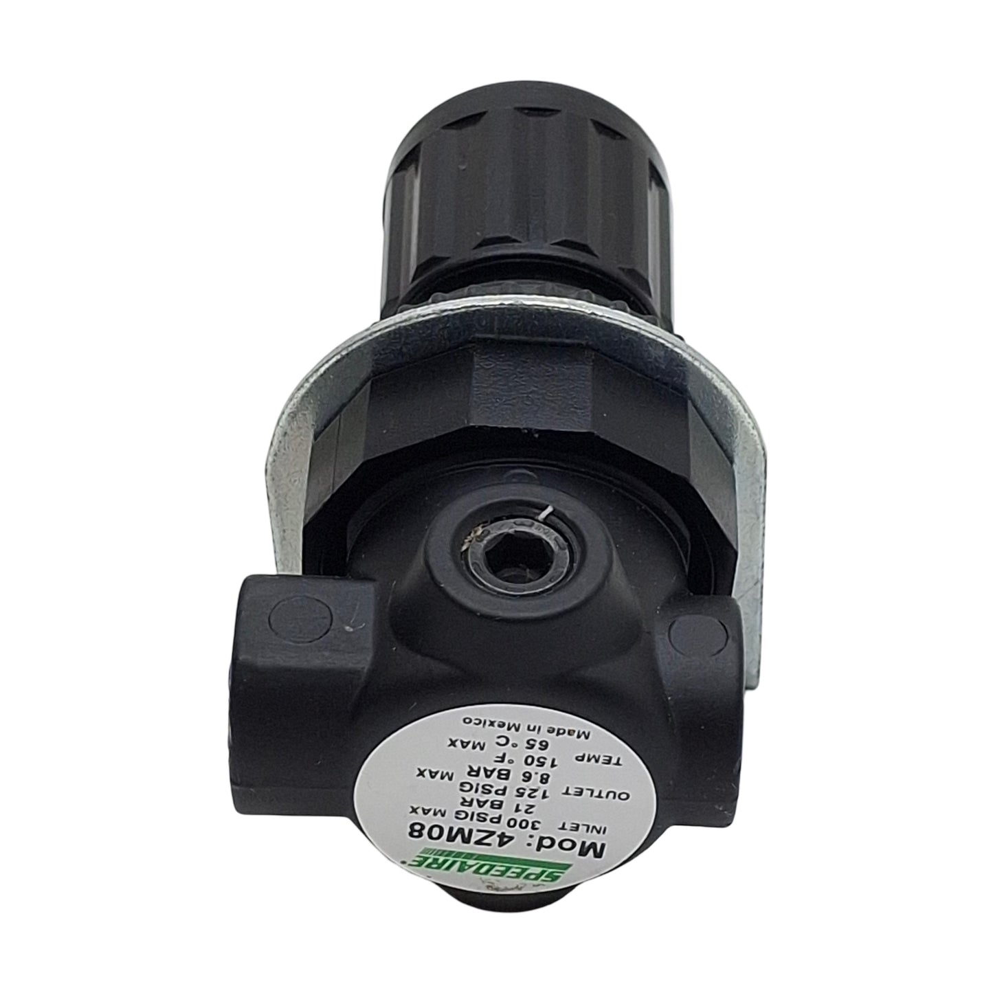 Used Speedaire 4ZM08 Pressure Regulator, 300psi Max In, 125psi Set, 15cfm, 1/4in NPT