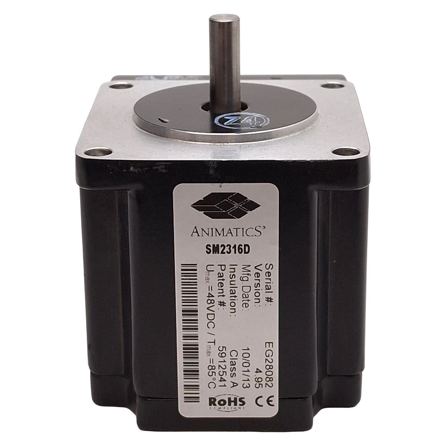 Used Moog Animatics SM2316D SmartMotor Servo Motor, 0.23HP/0.17kW, 48VDC, NEMA 23