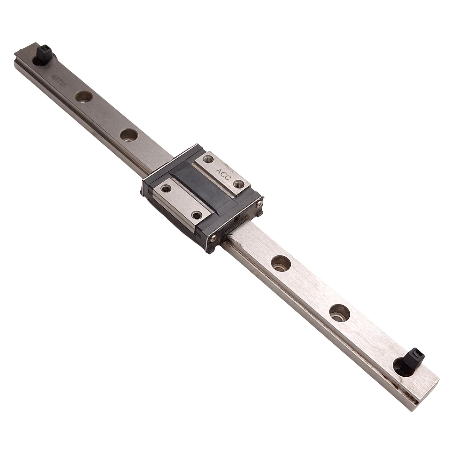 Used THK RSR12ZM Linear Guide Assembly, 12x190mm Rail, 35x27mm Carriage, 2.65kN