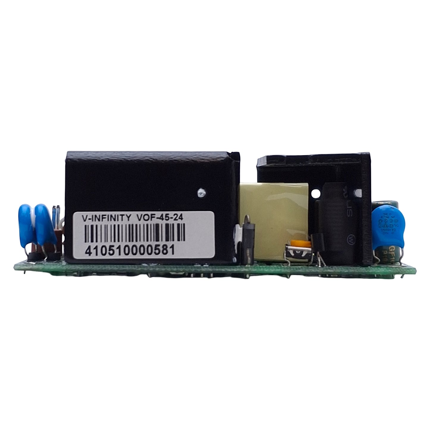 Used CUI VOF-45-24 Open Frame Power Supply 100-240VAC 1A In, 24VDC 1.9A Out, 46W Max