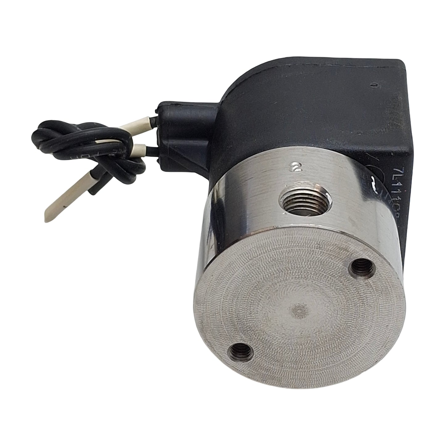Used Parker 751030123B Solenoid Valve, 2-Way N.C., 1/8in NPT, 200psi, 24VDC Coil