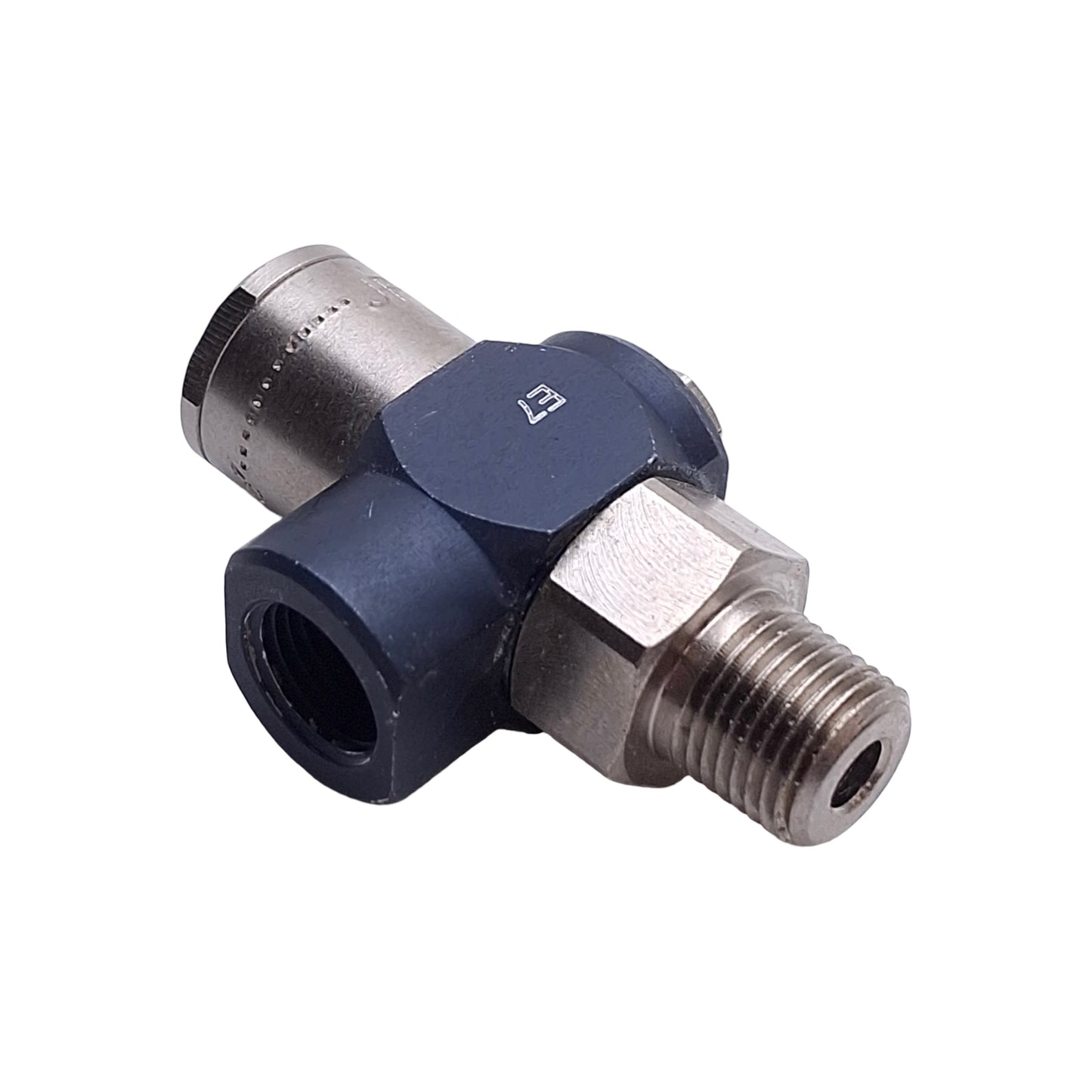 Used Clippard JPC-3FPN Pilot Operated Check Valve, 1/8in NPT to 10-32, 300psig Max