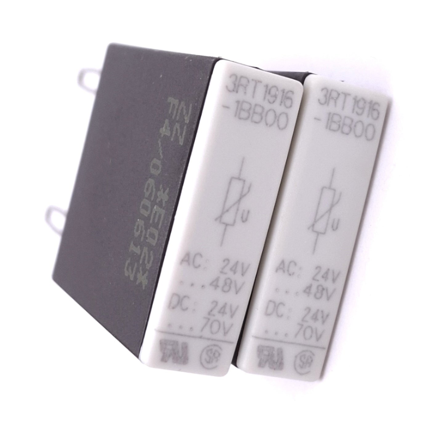 Used Lot of 2 Siemens 3RT1916-1BB00 Surge Suppressor Module, 24-48VAC 24-70VDC