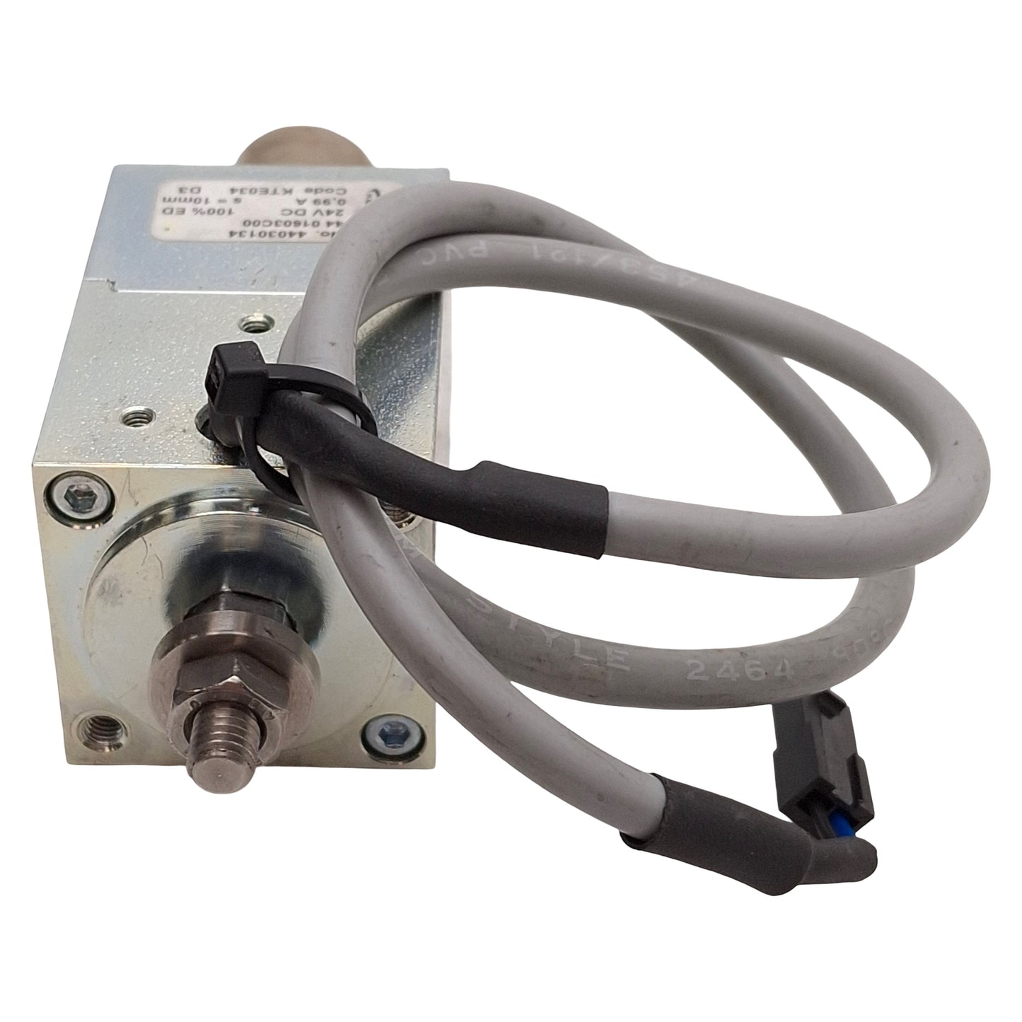 Used Kendrion 44-01603C00 Linear Solenoid, 10mm Stroke, 35mm Flange, 24VDC 0.99A Coil