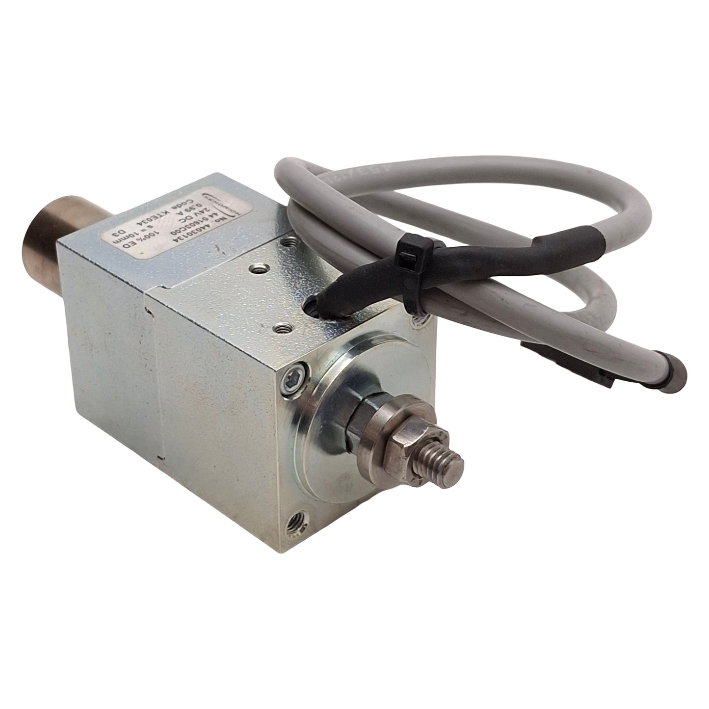 Used Kendrion 44-01603C00 Linear Solenoid, 10mm Stroke, 35mm Flange, 24VDC 0.99A Coil