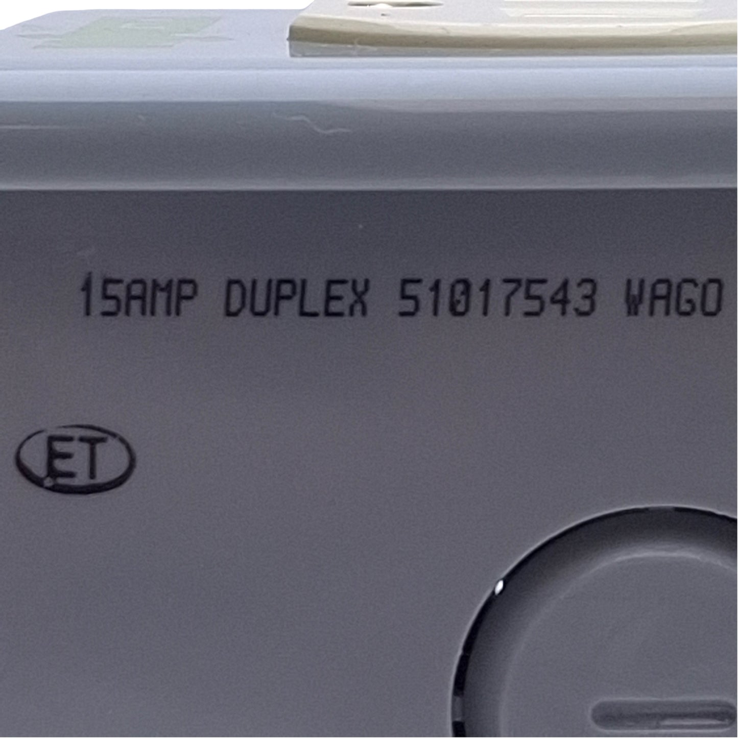 Used Wago 51017543 Outlet Box 120VAC 15A, 28-12AWG Wire Size, DIN Rail Mount