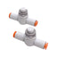 Used Lot of 2 SMC AS3001F-07-J Speed Control Fittings, 1/4in OD Tube, 1.0MPa Max