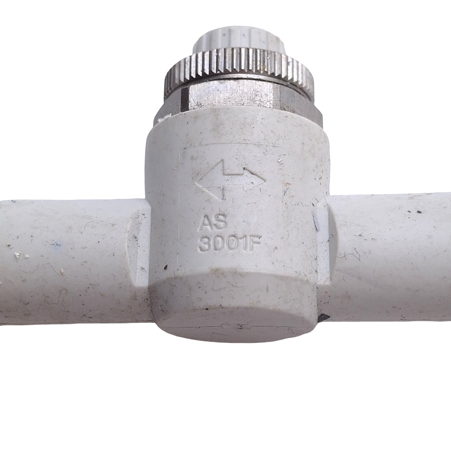 Used Lot of 2 SMC AS3001F-07-J Speed Control Fittings, 1/4in OD Tube, 1.0MPa Max