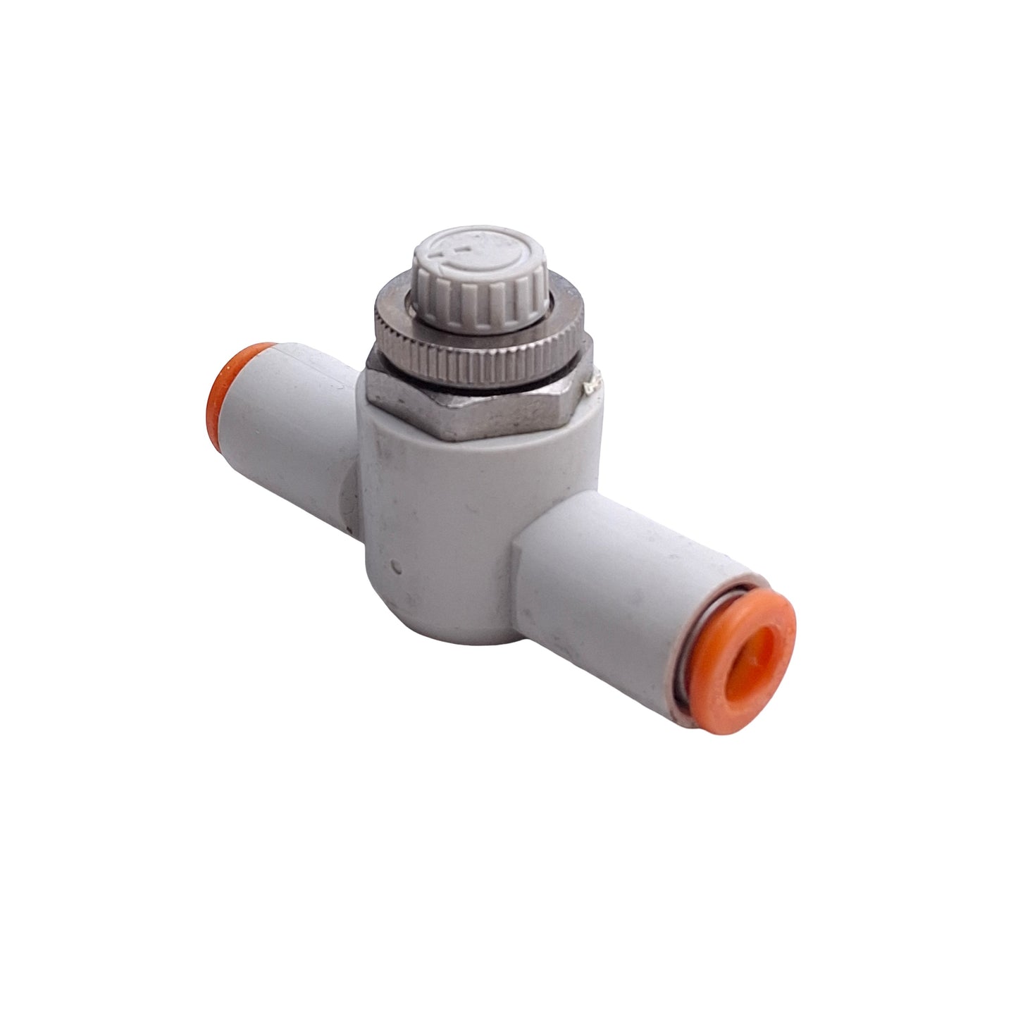 Used Lot of 2 SMC AS3001F-07-J Speed Control Fittings, 1/4in OD Tube, 1.0MPa Max