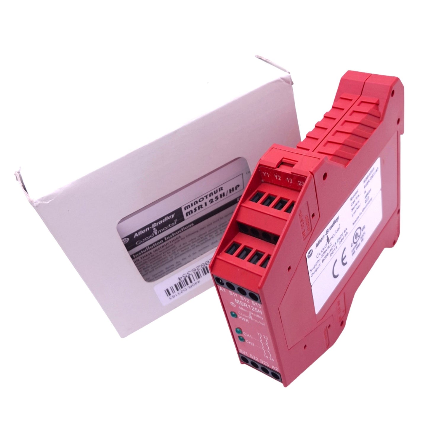 New Allen Bradley 440R-D23163 MSR125H Guardmaster Safety Relay, 2NO Out, 230VAC