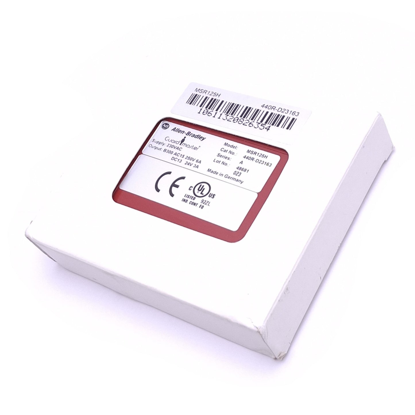 New Allen Bradley 440R-D23163 MSR125H Guardmaster Safety Relay, 2NO Out, 230VAC