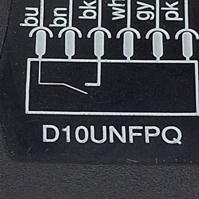 New – Open box Banner D10UNFPQ Fiber Optic Sensor, NPN 0-10VDC Out, 15-24VDC In, 6-Pin M8 Male