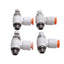 Used Lot of 4 SMC AS2201F-U01-07 Flow Control Elbow Fitting, 1/8in Uni x 1/4in Tube