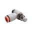 Used Lot of 4 SMC AS2201F-U01-07 Flow Control Elbow Fitting, 1/8in Uni x 1/4in Tube