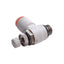 Used Lot of 4 SMC AS2201F-U01-07 Flow Control Elbow Fitting, 1/8in Uni x 1/4in Tube