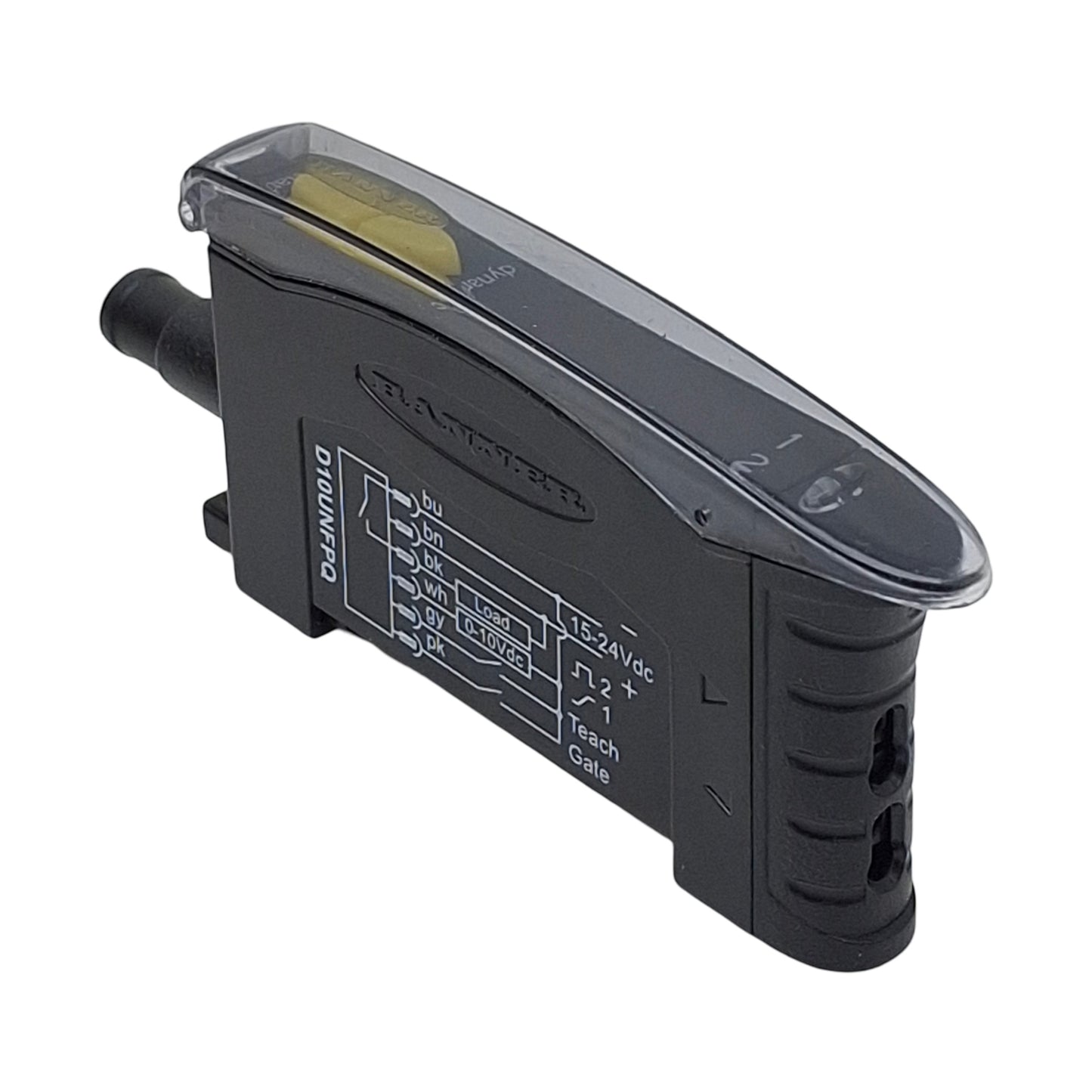 New Banner D10UNFPQ Fiber Optic Sensor, NPN 0-10VDC Out, 15-24VDC In, 6-Pin M8 Male