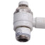 Used Lot of 4 SMC AS2201F-N02-03S Flow Control Fitting, 1/4in NPT to 5/32in OD Tube