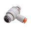 Used Lot of 4 SMC AS2201F-N02-03S Flow Control Fitting, 1/4in NPT to 5/32in OD Tube