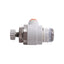 Used Lot of 4 SMC AS2201F-N02-03S Flow Control Fitting, 1/4in NPT to 5/32in OD Tube
