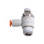 Used Lot of 4 SMC AS2201F-N02-03S Flow Control Fitting, 1/4in NPT to 5/32in OD Tube
