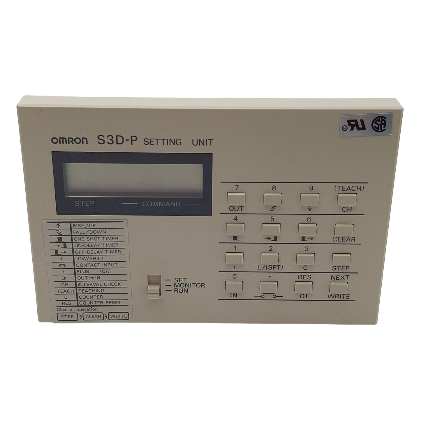 New Omron S3D-P-US Program Sensor Control Setting Unit Programming Module Controller