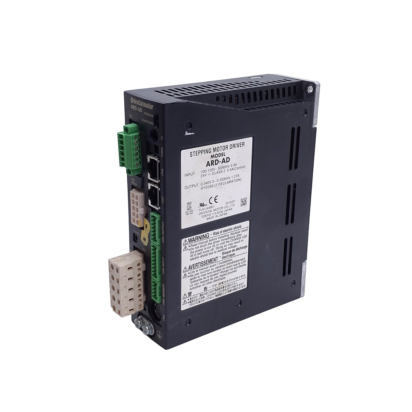 Used Oriental Motor ARD-AD AlphaStep Stepper Motor Driver 120VAC In, *Connectors*