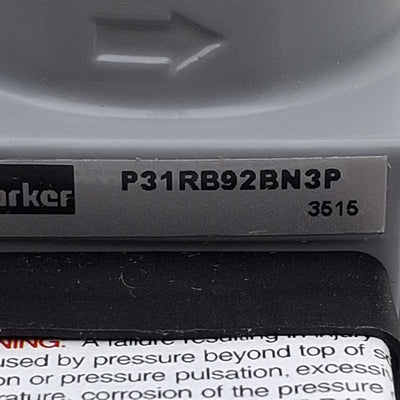 New Parker P31RB92BN3P Pneumatic Regulator, 300psi Max, 0-60psi Range, 1/4in NPT