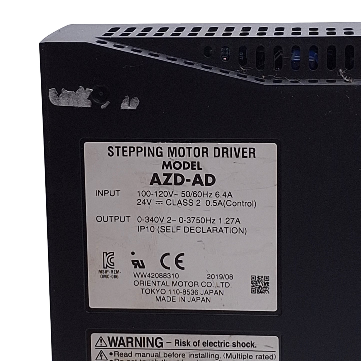 Used Oriental Motor AZD-AD AlphaStep Stepper Motor Driver 120VAC In *Connectors*
