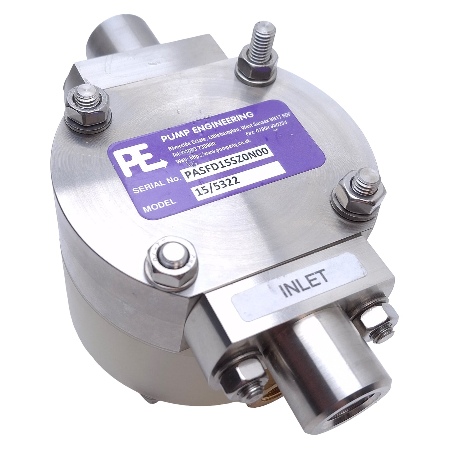 Used Pump Engineering PASFD15SZ0N00 Pneumatic Diaphragm Pump 6 bar Max, 3lit/min Out