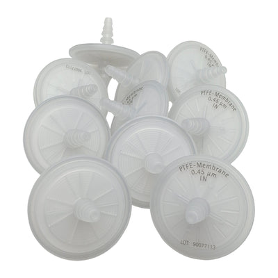 New – Open box Lot of 10 Cole-Parmer UX-02915-30 PTFE Syringe Filter Non-Sterile, 0.45µm, ø50mm