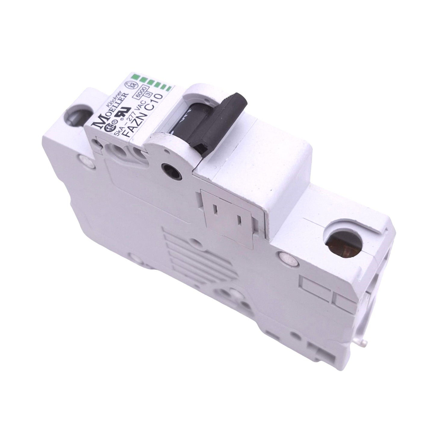 Used Lot of 4 Moeller FAZN-C10/1 Circuit Breakers, 1-Pole 10A, 277VAC, DIN Rail
