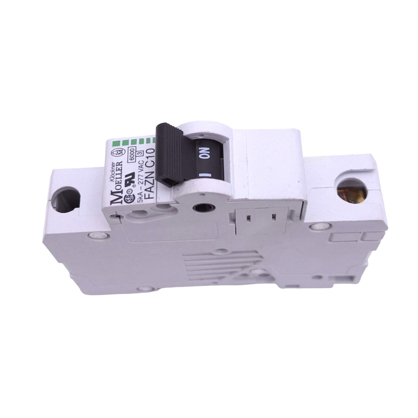 Used Lot of 4 Moeller FAZN-C10/1 Circuit Breakers, 1-Pole 10A, 277VAC, DIN Rail