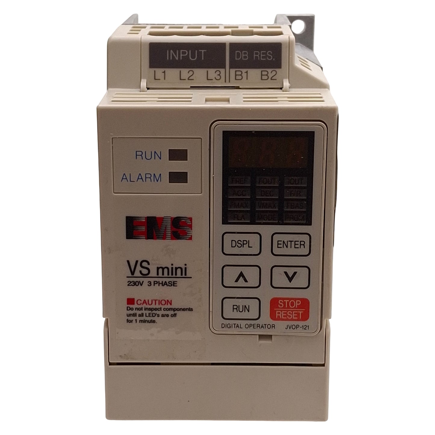 Used Yaskawa CIMR-XCBU20P4 Variable Frequency Drive, 0.4kW, 3Ø 0-230VAC 3A, 0-400Hz