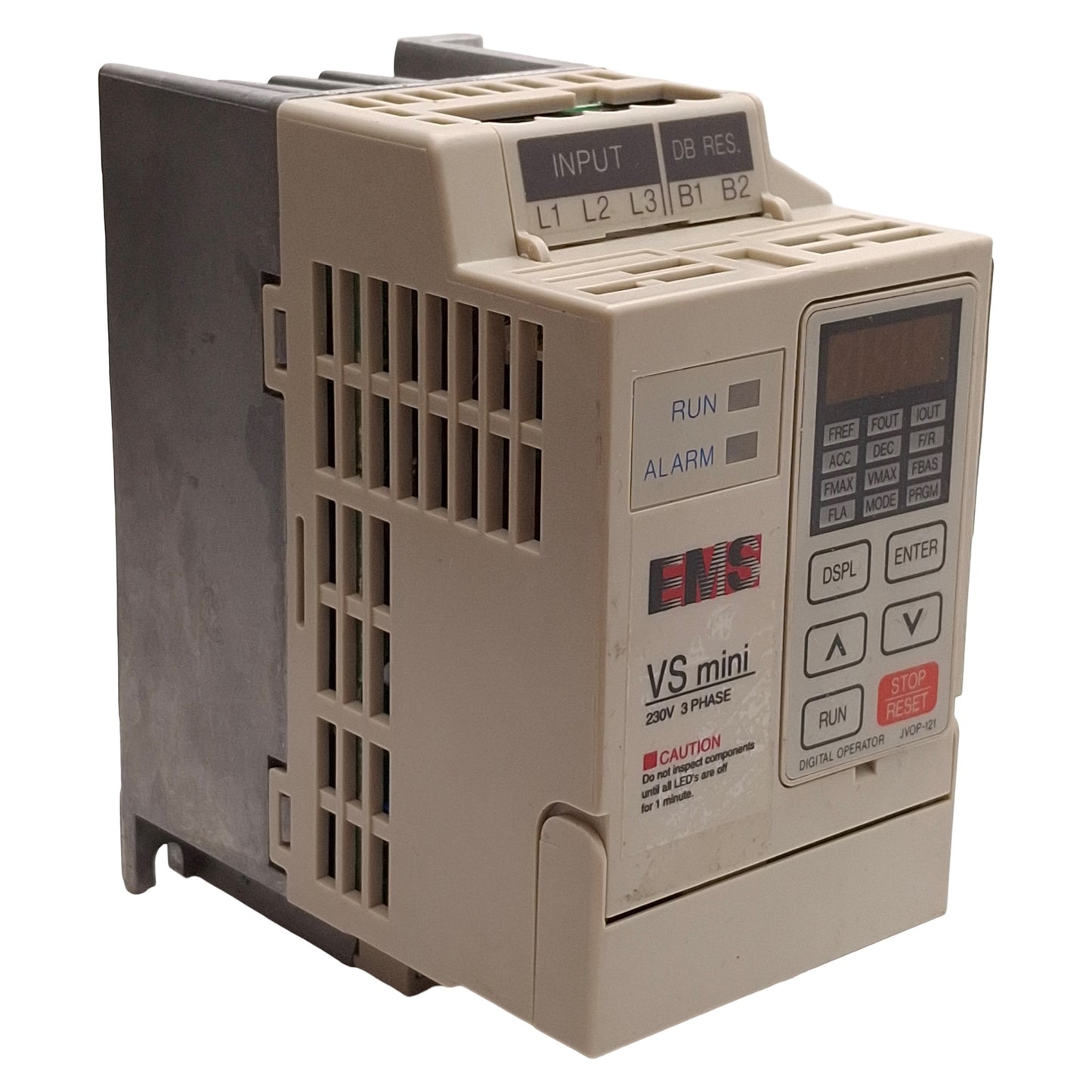 Used Yaskawa CIMR-XCBU20P4 Variable Frequency Drive, 0.4kW, 3Ø 0-230VAC 3A, 0-400Hz
