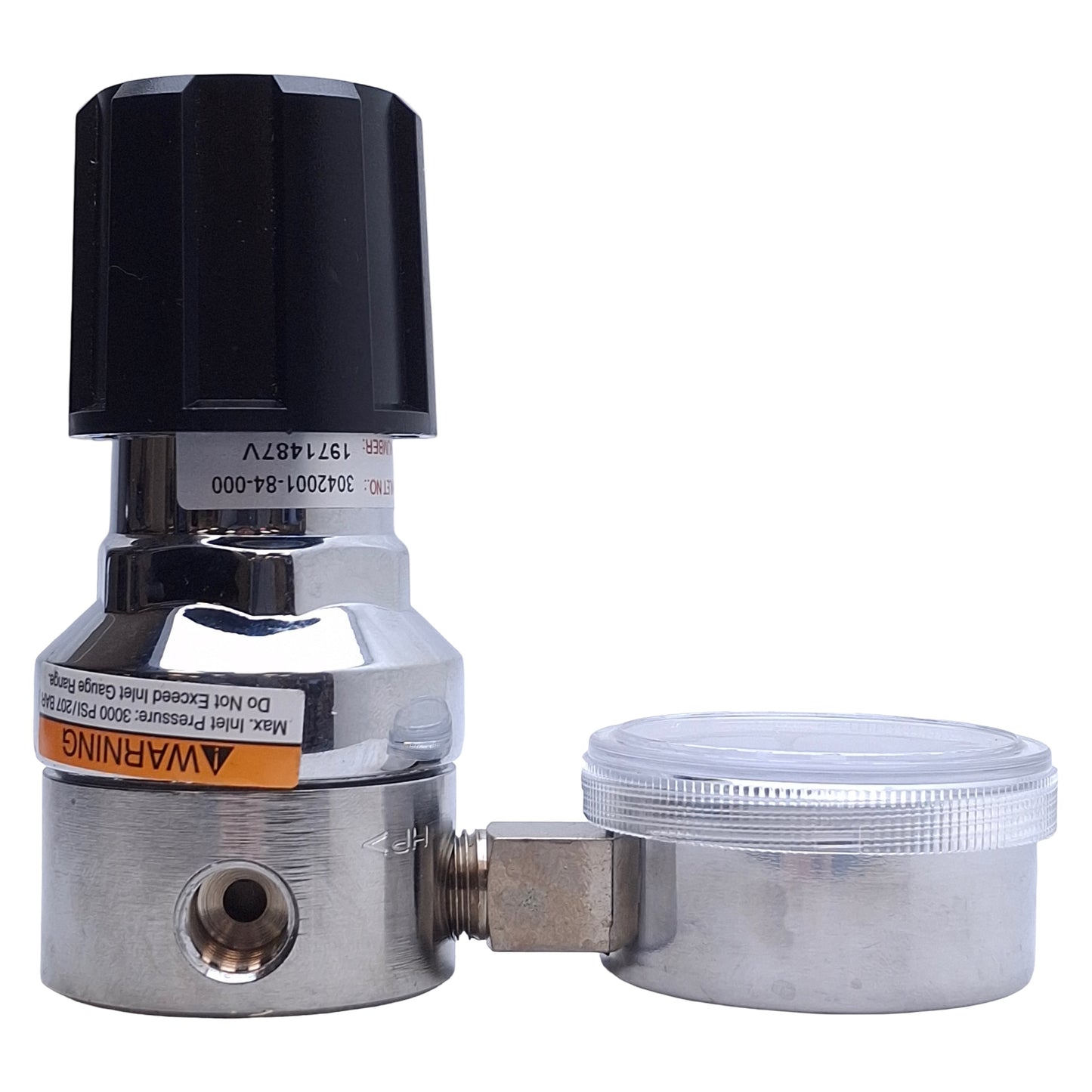 Used Concoa 3042001-84-000 Gas Regulator 3000psi Inlet Max, 0-50psi Out, 1/4" NPT