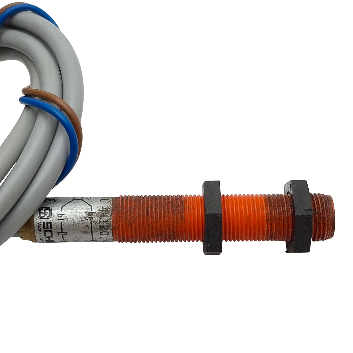 Used Schmersal IFL4-120L-10P Proximity Sensor, PNP NO 4mm Range, 15-250VAC 200mA, M12