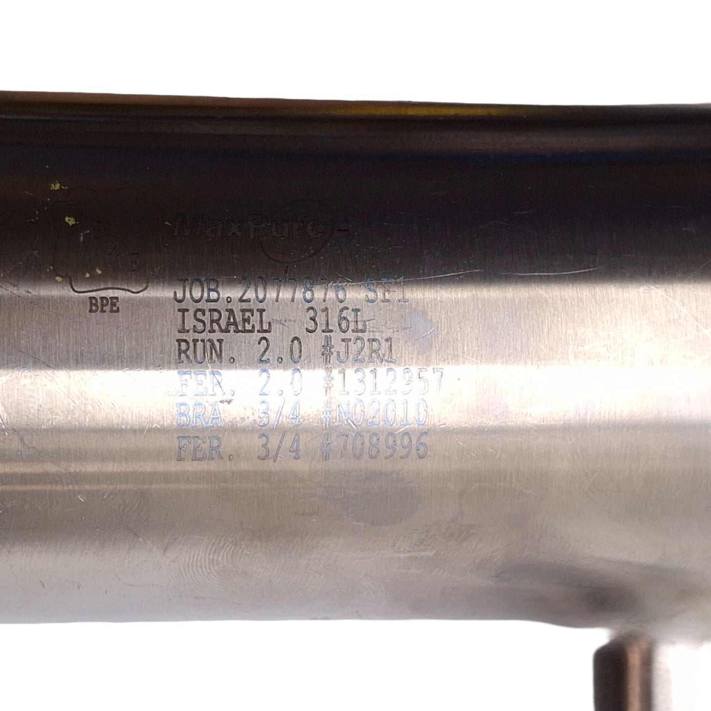 Used VNE TEG7R6L2.0x.75-PC Max Pure Clamp Reducing Tee, 2in OD to 3/4in OD, SF1