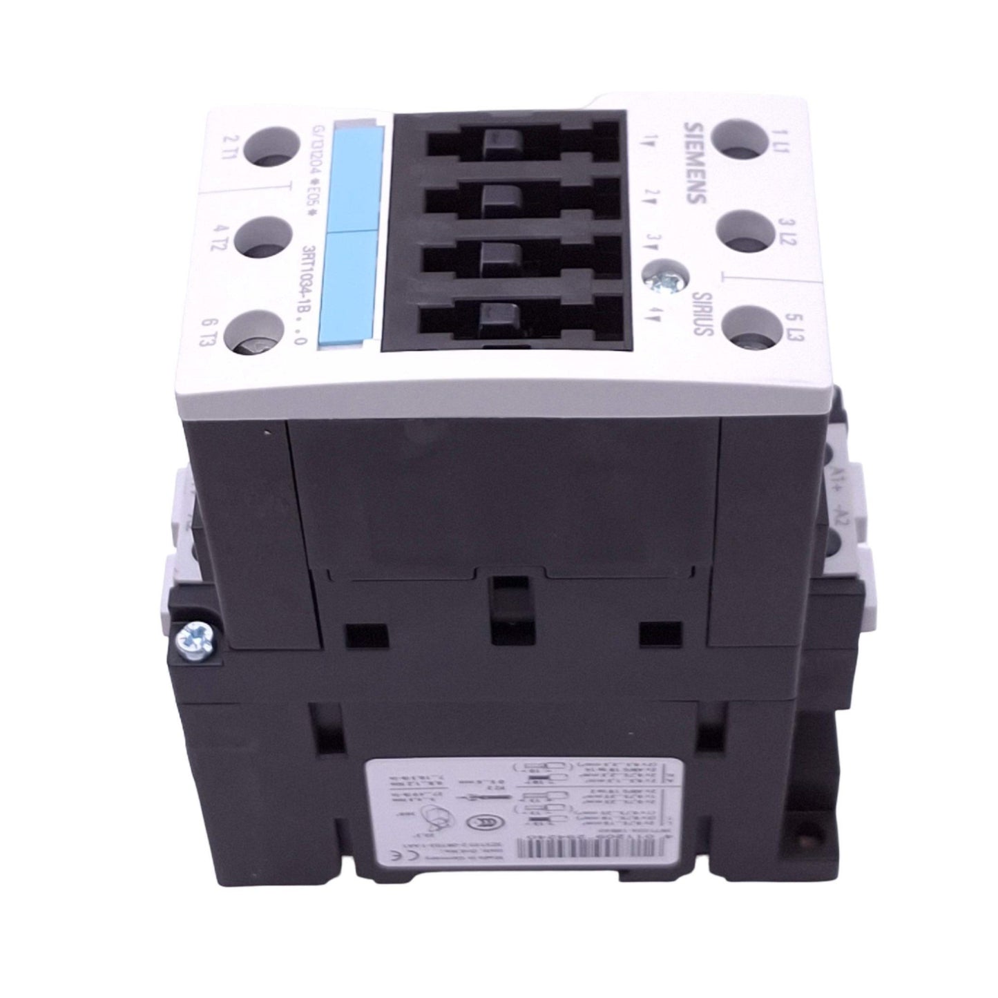 Used Siemens 3RT1034-1BB40 Sirius Contactor, 3-Pole NO, AC-3 400V 15kW, 24VDC Coil