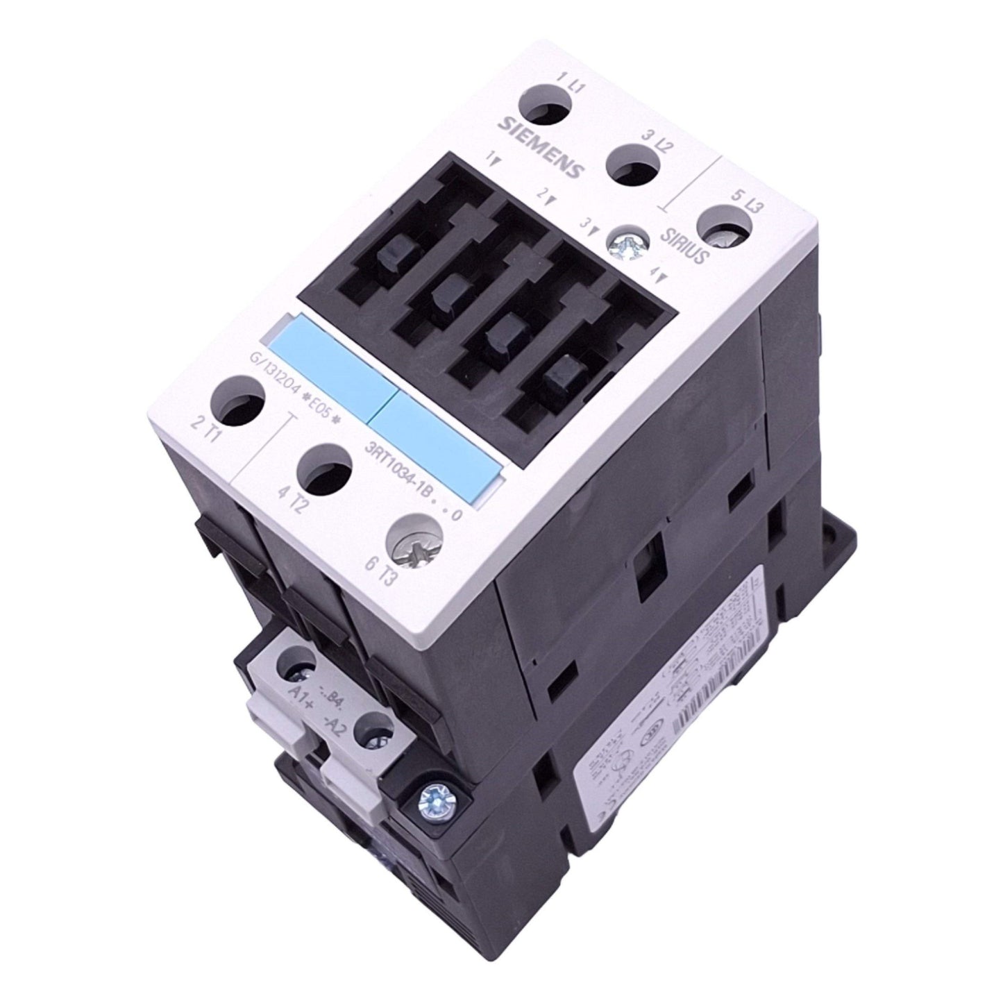 Used Siemens 3RT1034-1BB40 Sirius Contactor, 3-Pole NO, AC-3 400V 15kW, 24VDC Coil
