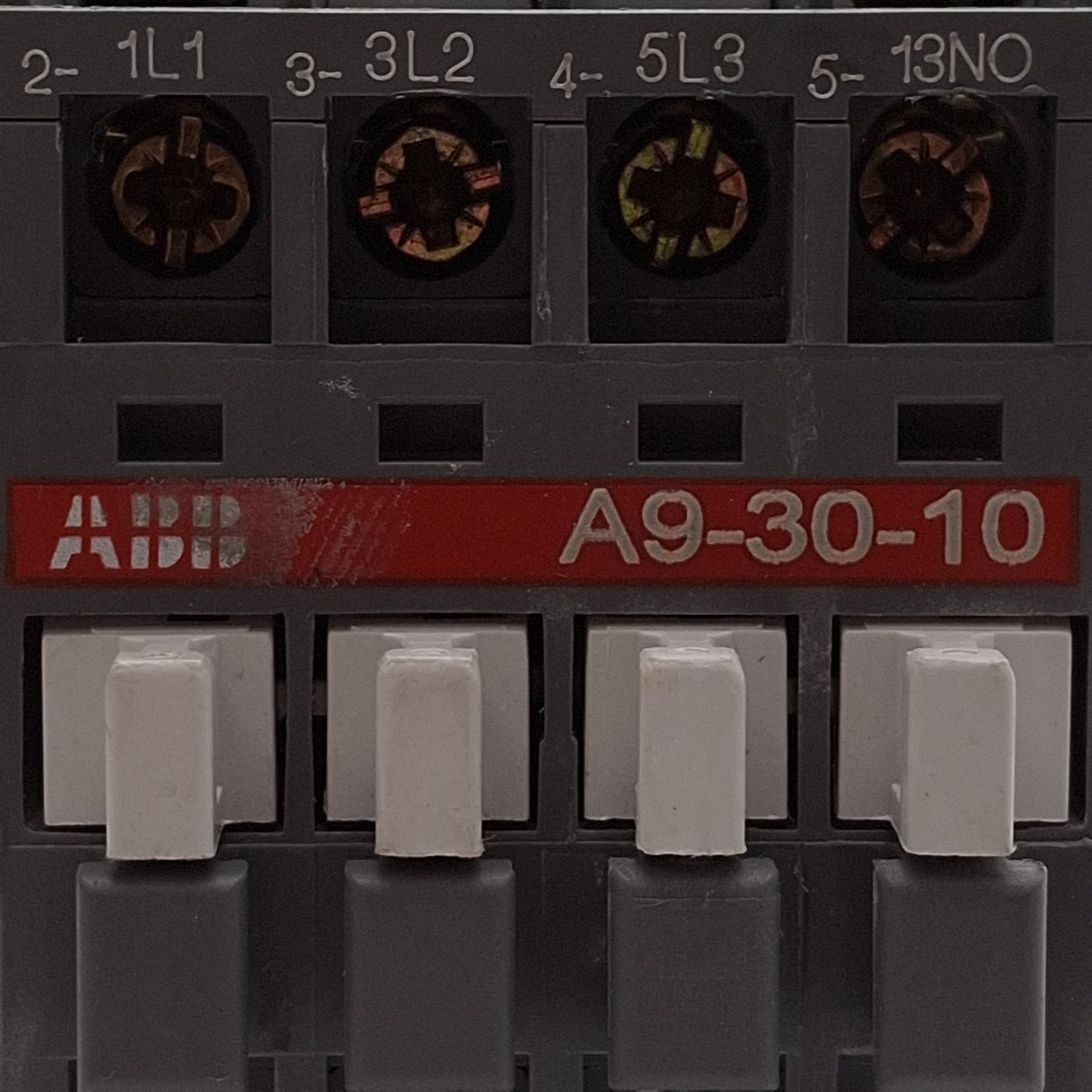 Used Lot of 2 ABB A9-30-10 Contactor, 3NO+1NO Aux, 7.5HP @ 3Ø 600VAC, 230-240VAC Coil