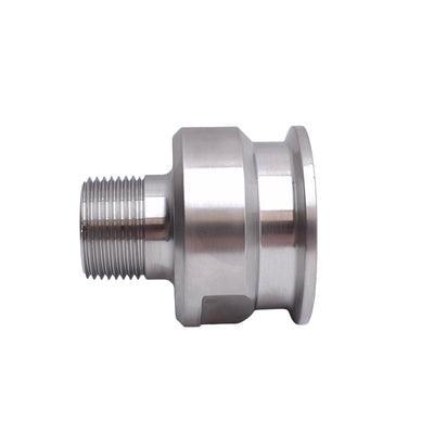 Used Andron Stainless AC21415075 Quick Clamp Tube Fitting, 1.5in Sanitary to 3/4 NPT