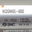 Used SMC NCDGNN25-0600 Precision Cylinder, ø1in Bore, 6in Stroke, 145psi, 1/8in NPT