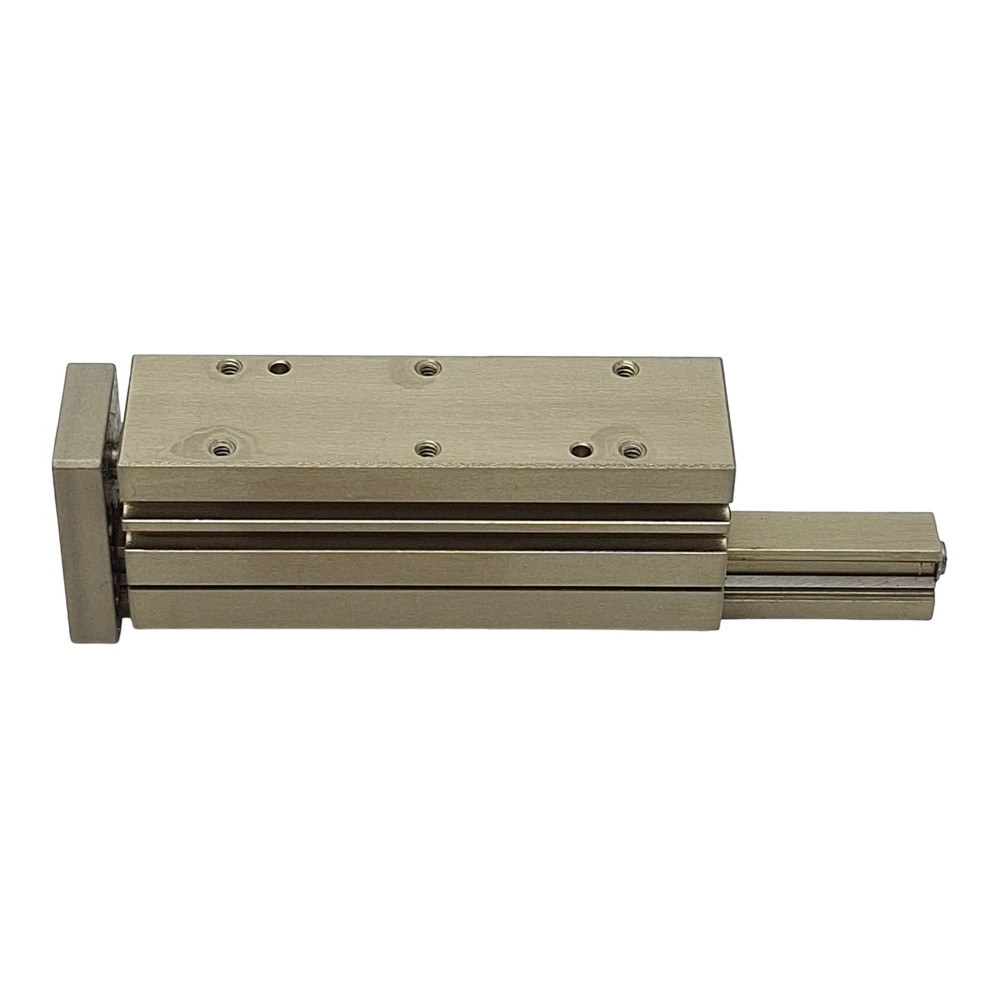 Used Robohand MPS-1-4 Mini Rail Thruster Slide, ø7/16" Bore, 2" Stroke, 15lbf, 100psi