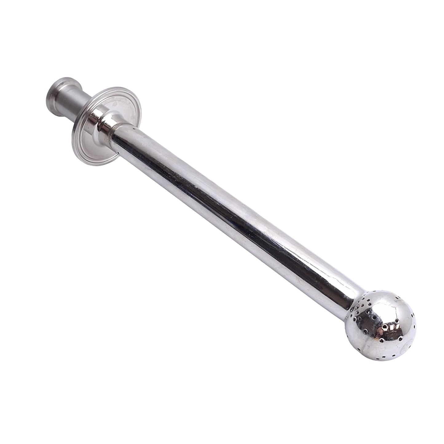 Used ISS Sanitary Supply Tube With Spray Ball, 1/2in Tri-Clamp 8.12in Internal Length