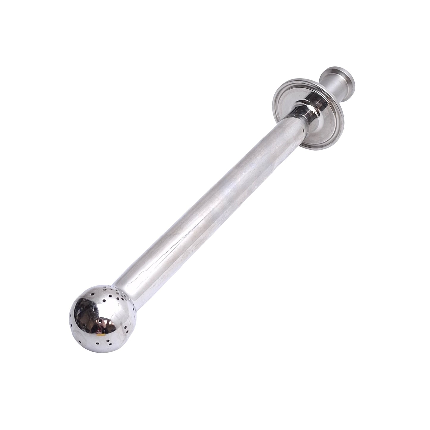 Used ISS Sanitary Supply Tube With Spray Ball, 1/2in Tri-Clamp 8.12in Internal Length