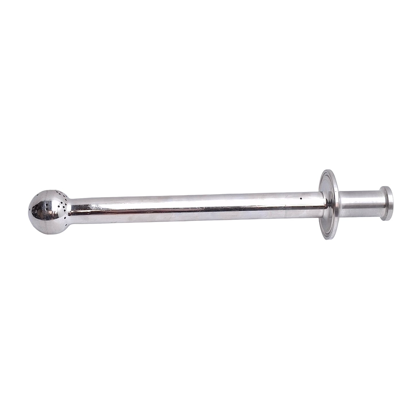 Used ISS Sanitary Supply Tube With Spray Ball, 1/2in Tri-Clamp 8.12in Internal Length