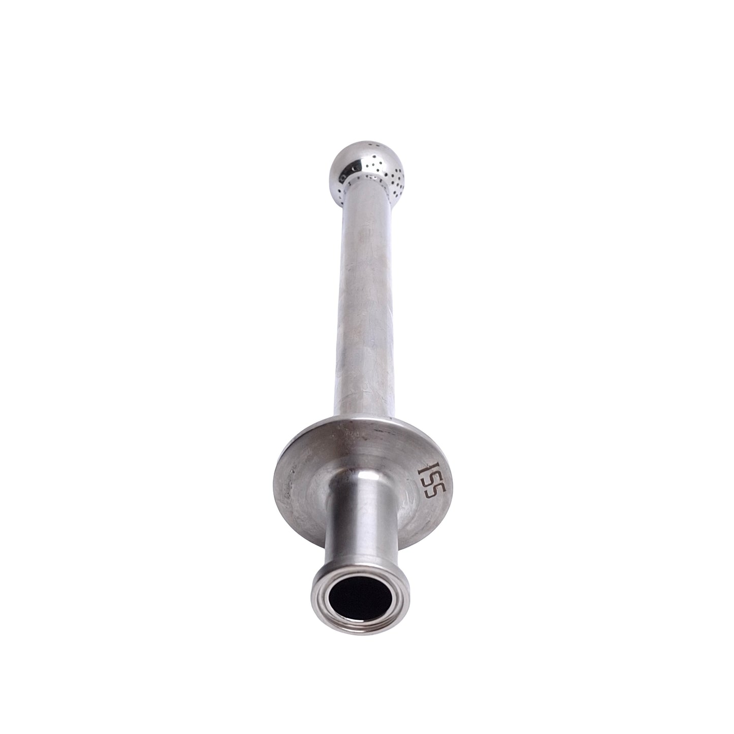 Used ISS Sanitary Supply Tube With Spray Ball, 1/2in Tri-Clamp 8.12in Internal Length