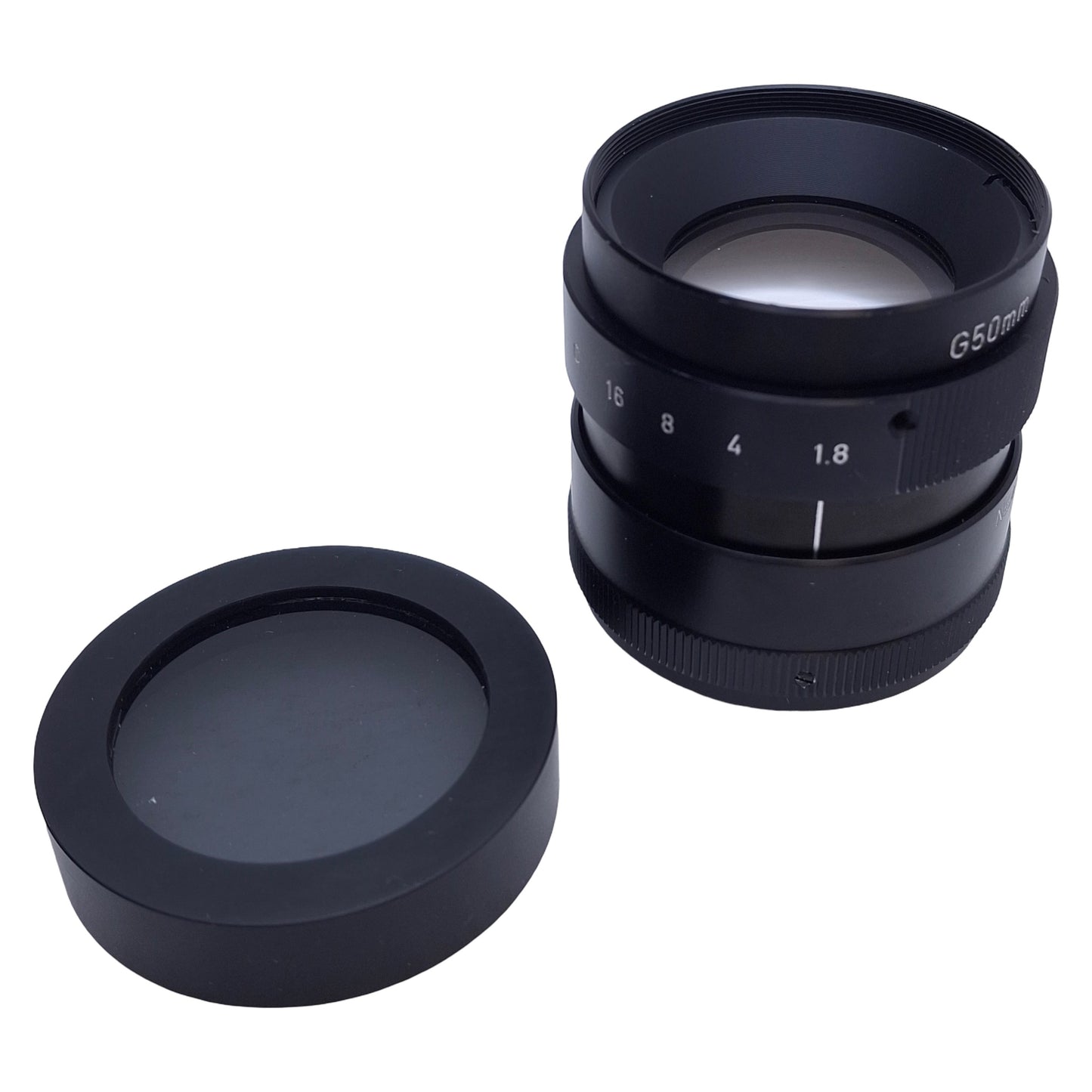 Used Rainbow CCTV G50WI 1" Camera Lens, 1:1.8 Aperture, 50mm Focal Length, C-Mount
